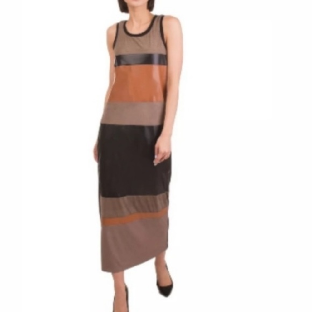 Violet Atos Lombardini color blocking dress. Size extra small‎  new with tags